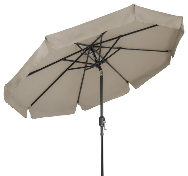 Tilt Crank Patio Umbrella with Scalloped Edge, 9', - Contemporary