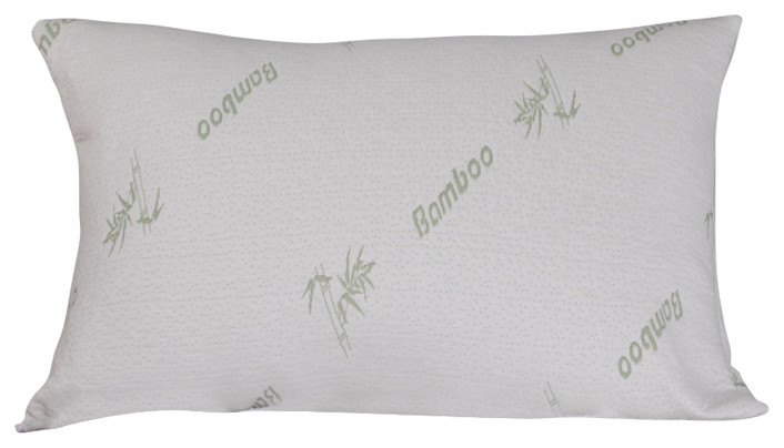 Bamboo Memory Foam Pillow With Removable Cover, King