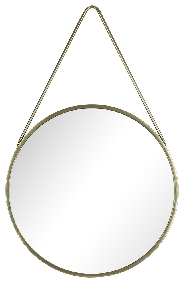 23.5"x37.5" Hanging Metal Wall Mirror Plain Mirror by Mirrorize Canada