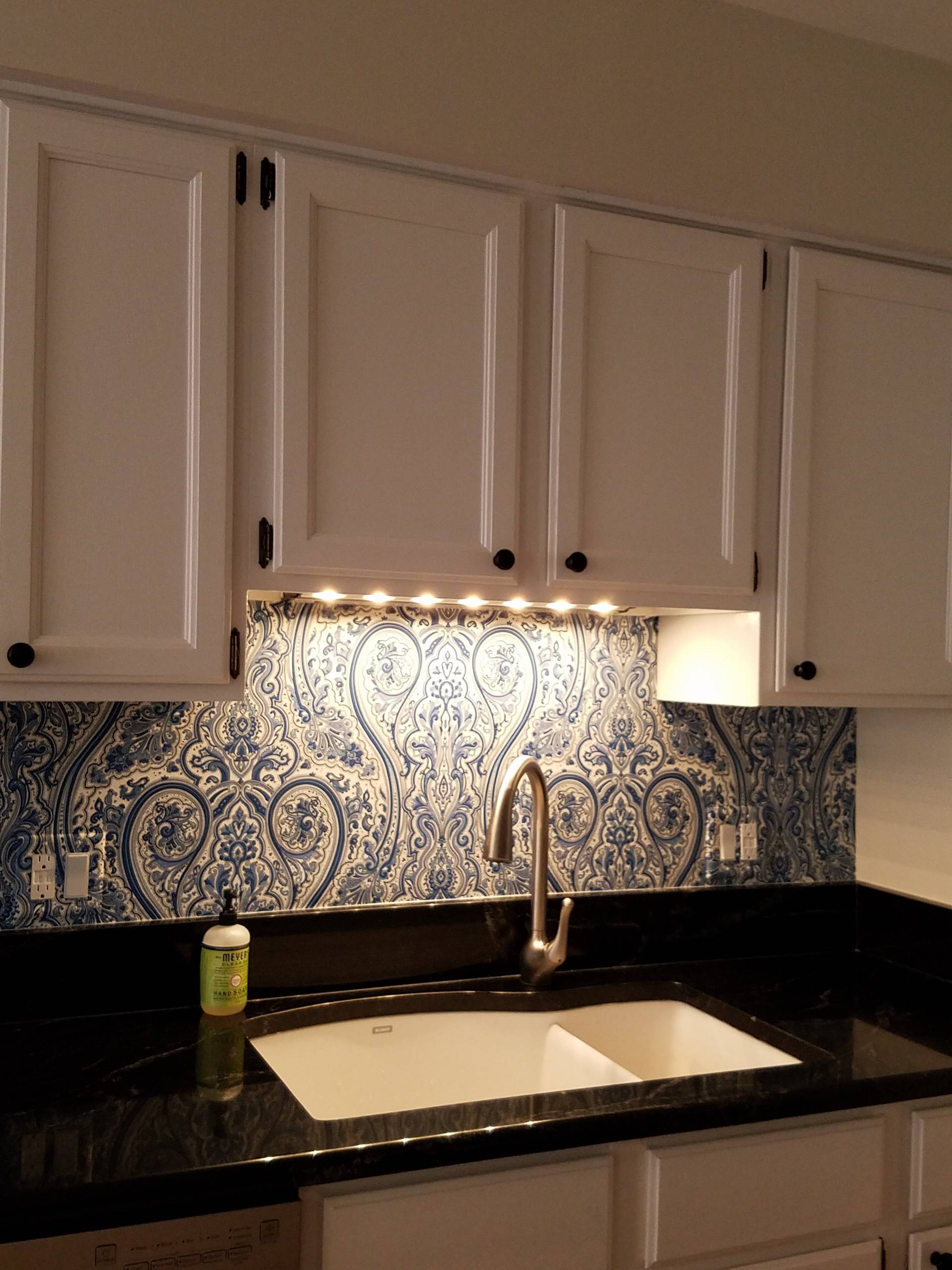 Wallpaper as Kitchen Backsplash