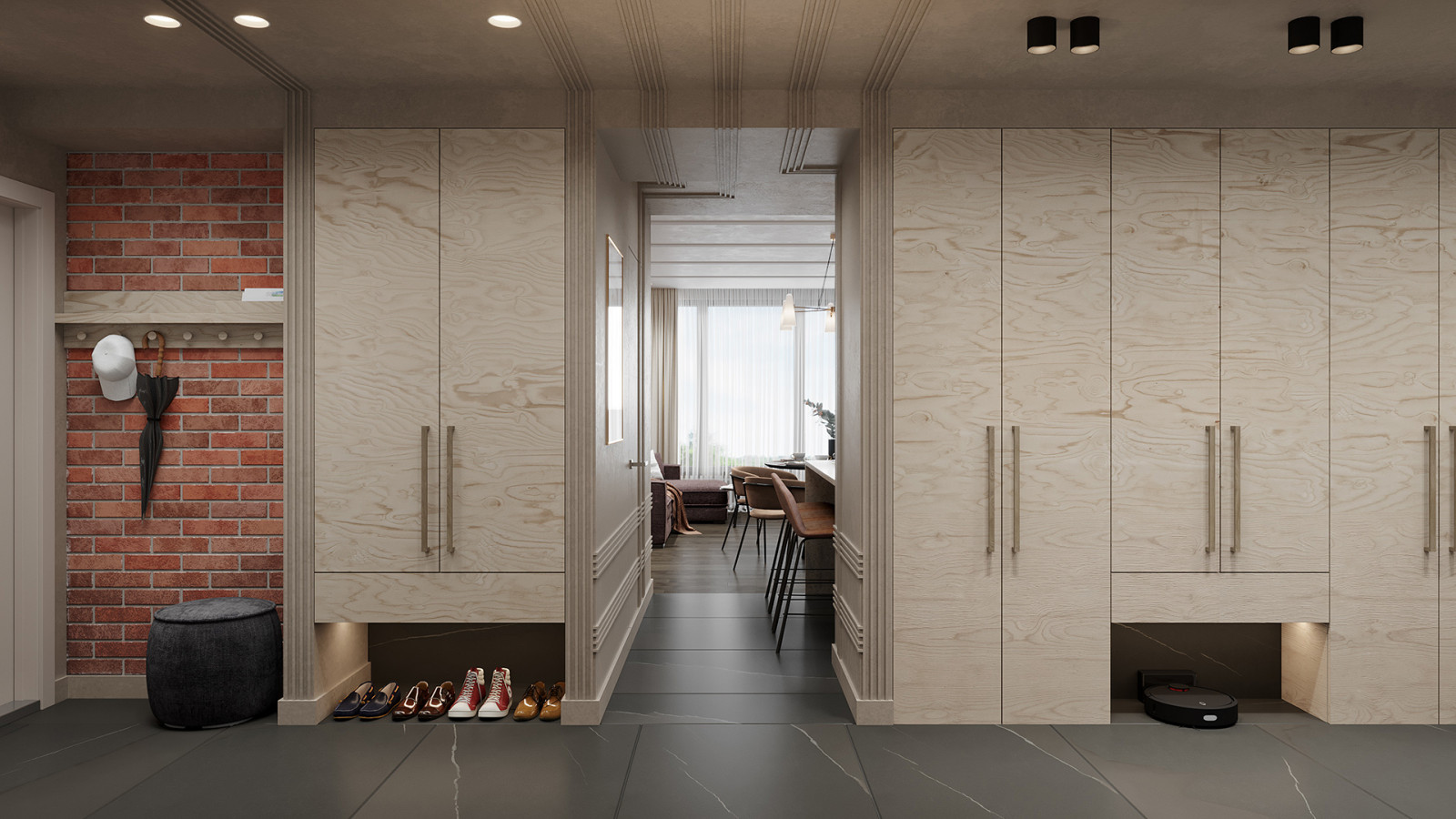 Вход в кухню-гостиную