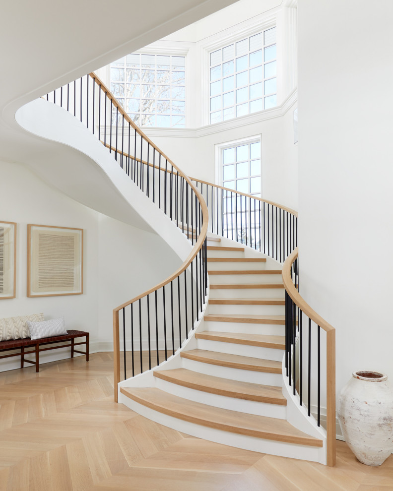 Transitional staircase in New York.