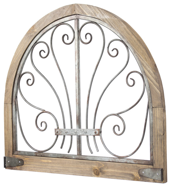 Rustic Wood Metal Arched Wall Decor Farmhouse Wall Accents