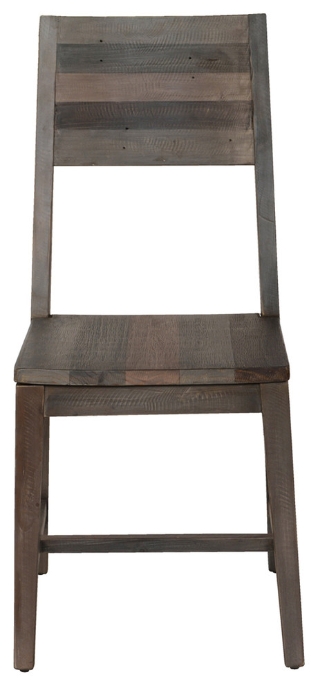 Kosas Norman Reclaimed Pine Dining Chair, Charcoal Multi-Tone