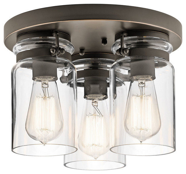 Flush Mount 3 Light Olde Bronze Flush Mount 3 Light Olde Bronze