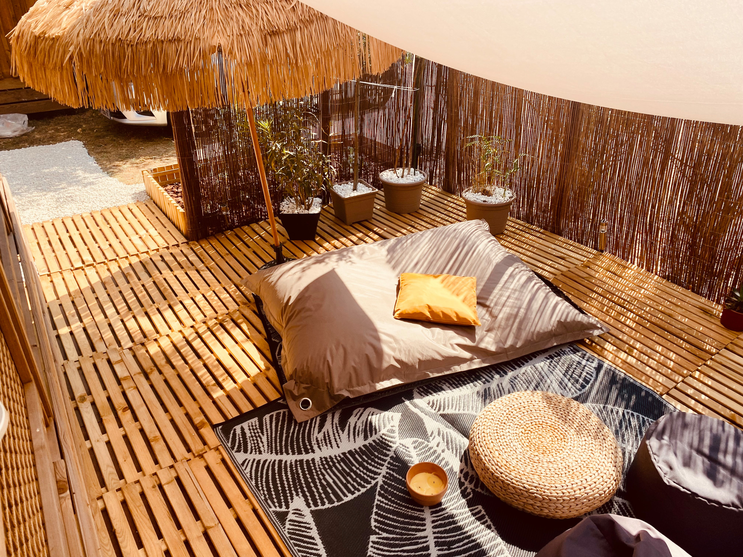 Aménagement extérieur & terrasse Chalet bois - Landes