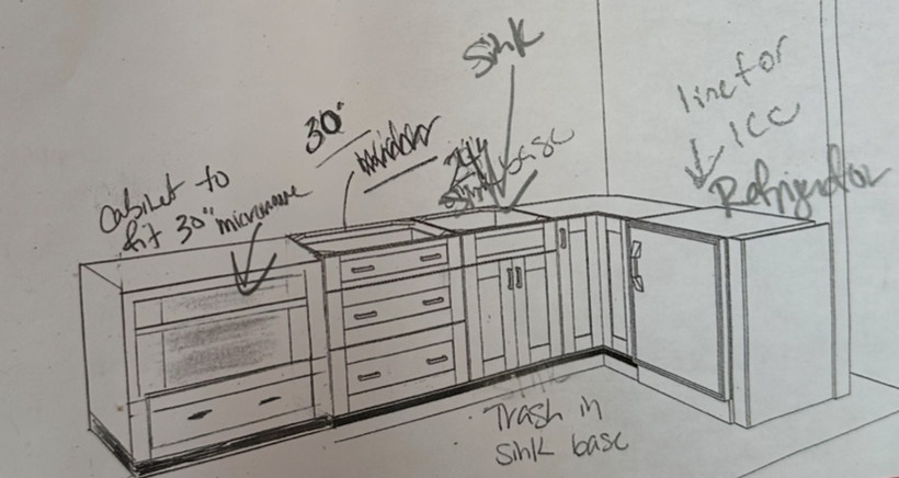 A kitchenette that blends into the den | Houzz Forum