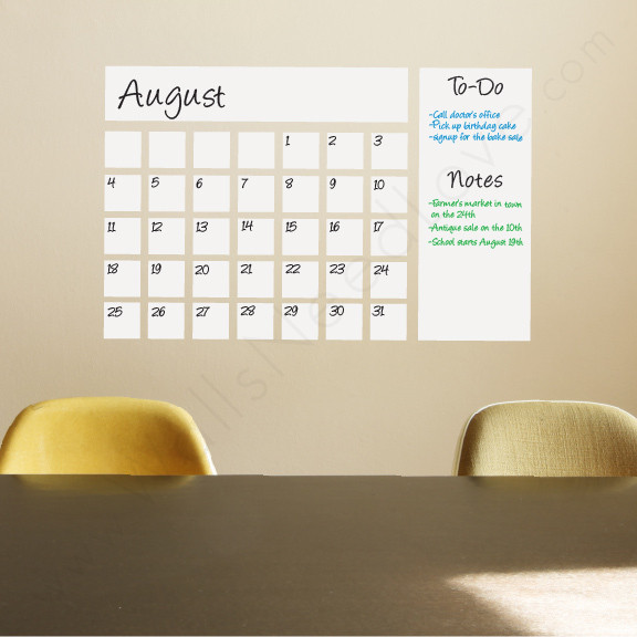 Dry Erase Calendar Decal : Shop houzz wallsneedlove dry erase calendar decal wall Dry Erase Calendar Decal : Shop houzz wallsneedlove dry erase calendar decal wall
