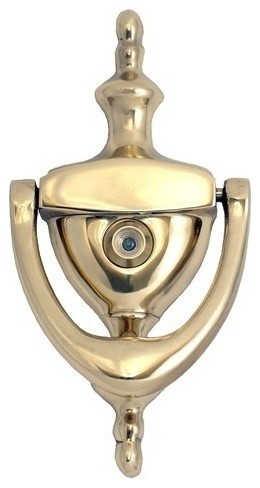 Traditional Door Knocker 6", Polished Brass