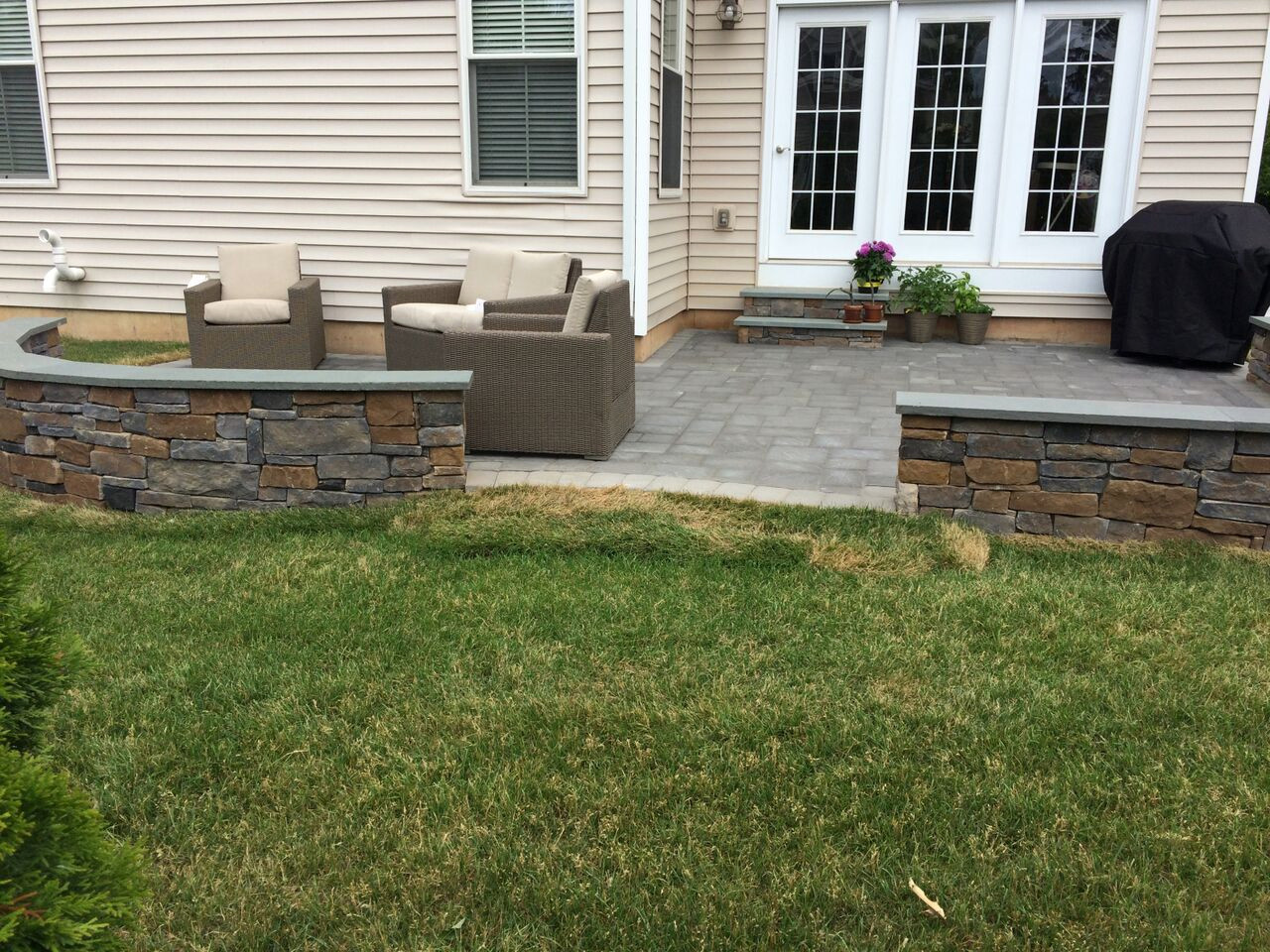 Patio and Sitting Wall