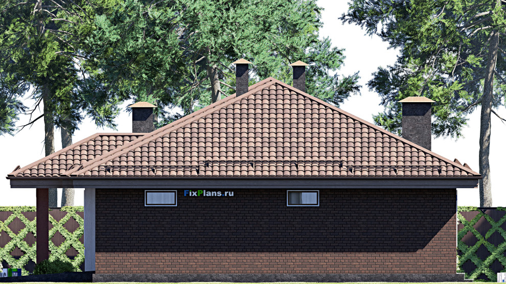 Проект одноэтажного дома 13х18м S165м2 F-17333