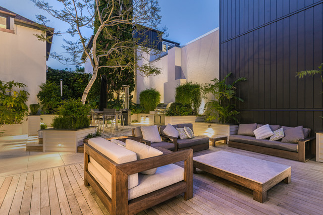 Parnell Basin Townhouse - Outside Dining + Living transitional-terrace