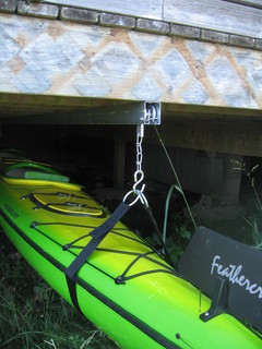 under deck slidng kayak storage hardware