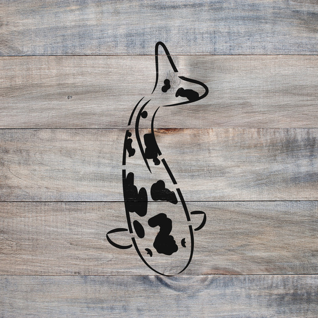 Koi Fish Stencil On Reusable Mylar For Crafts 5 X6