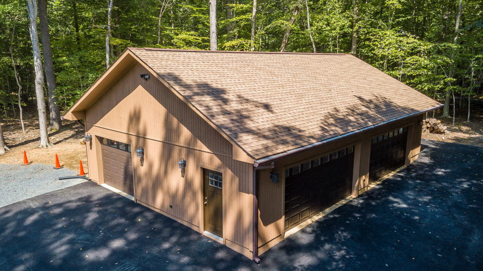 Detached Garage Roof, Siding and Gutter Installation in Clifton VA