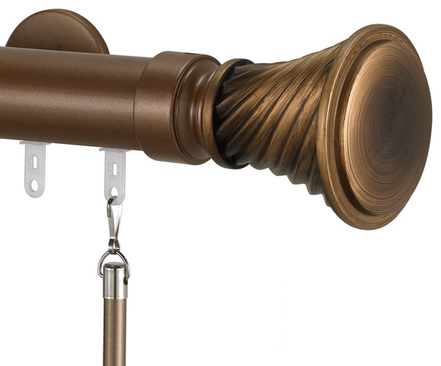 Deco Decorative Traverse Rod With Elfin Finial Sandal Traditional Curtain Rods By Claire Deco Inc