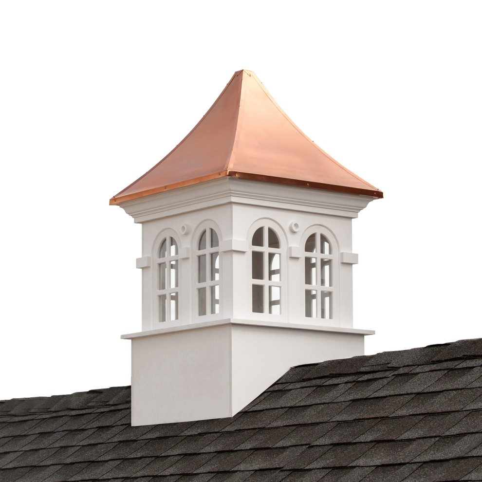 Smithsonian Stafford Vinyl Cupola with Copper Roof 26" x 43" by Good