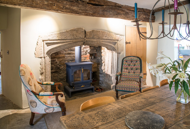 Listed Renovation Dartmoor rustikt-dagligstue