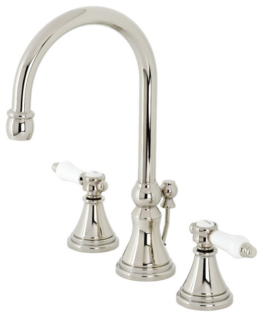 KS2986BPL Bel Air Widespread Bathroom Faucet with Brass Pop-Up, Polished Nickel