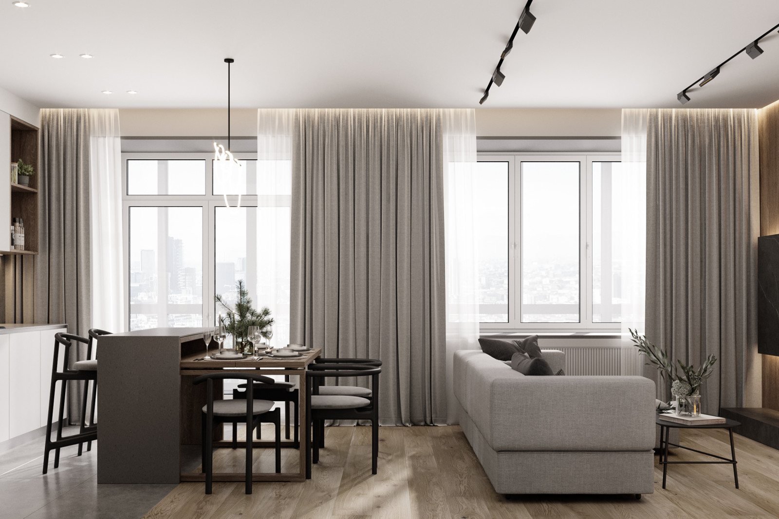 Минималистичный интерьер квартиры в Красноярске