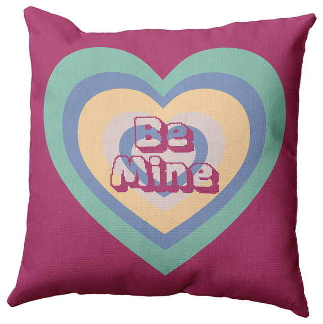 Be Mine Decorative Throw Pillow, 26"x 26" Contemporary Decorative
