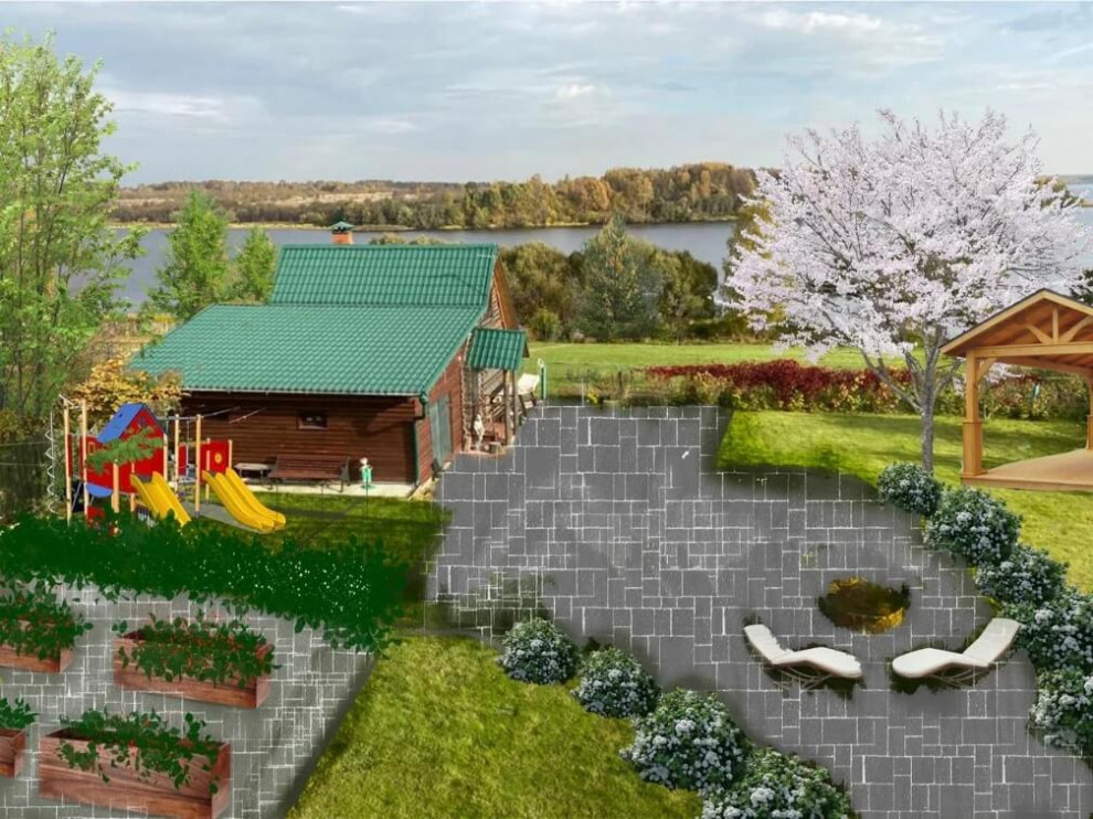 Дипломный дизайн-проект «Пейзажный уголок Тверской губернии»