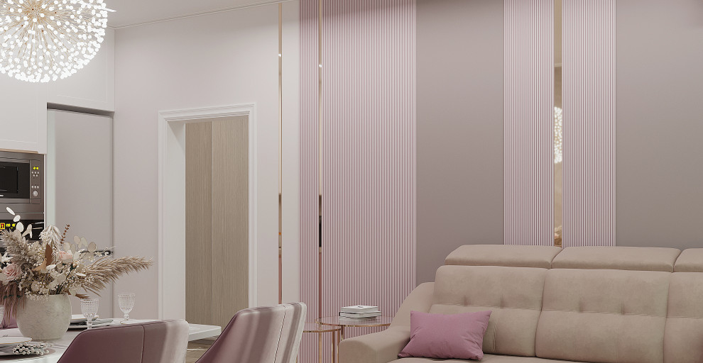 гостиная столовая в небольшой квартире