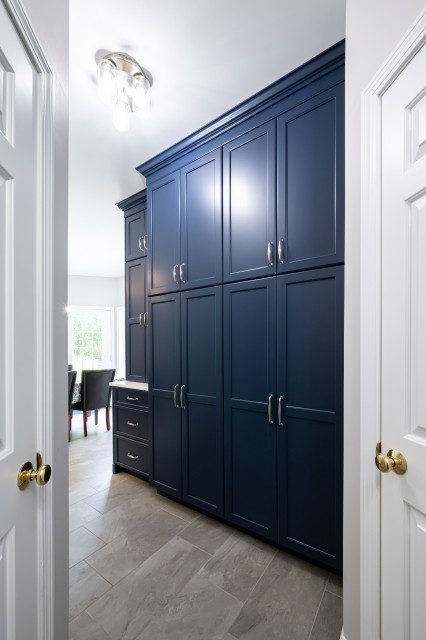 Beautiful Blue Kitchen in Harwinton, CT transitional-kitchen