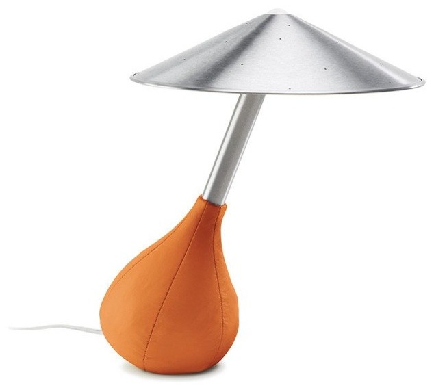 Piccola Leather Lamp, Tangerine