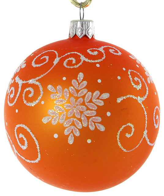 XmasOrnamentsWorld Twirl Glass Christmas Ball Ornament 