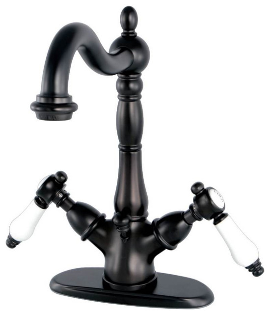 Brass Centerset Lavatory Faucet In Oil Rubbed Bronze Finish