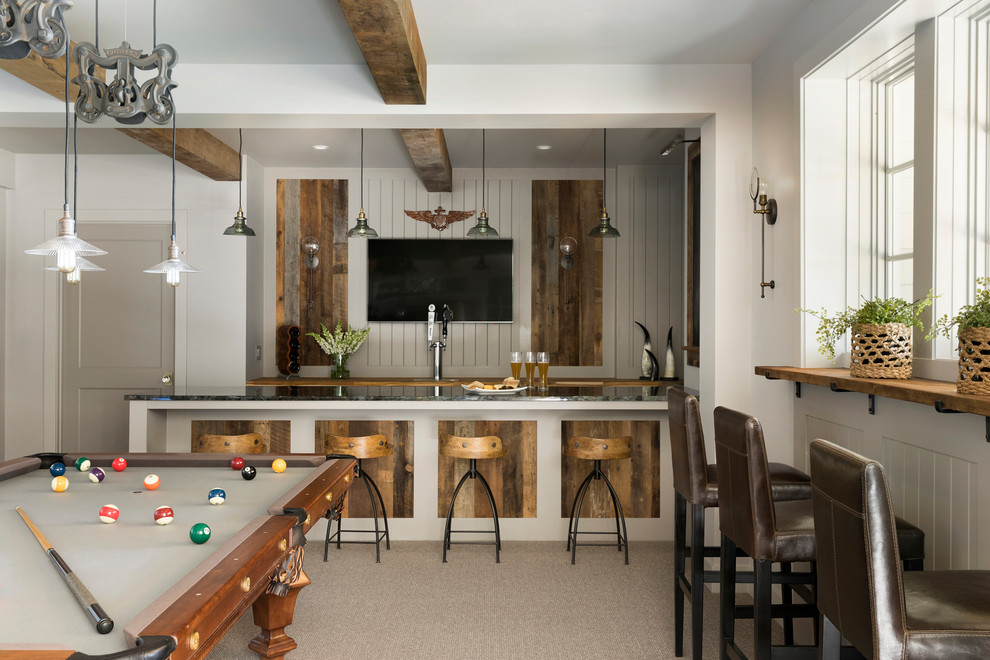 Lake Minnetonka Equestrian Influence - Farmhouse - Home Bar ...
