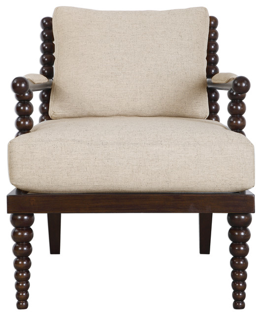 Retro Exposed Turned Wood Spindle Arm Chair Ball Frame Midcentury Retro Exposed Turned Wood Spindle Arm Chair Ball Frame Midcentury Dark Light Traditional Armchairs And Accent Chairs By My Sy Home