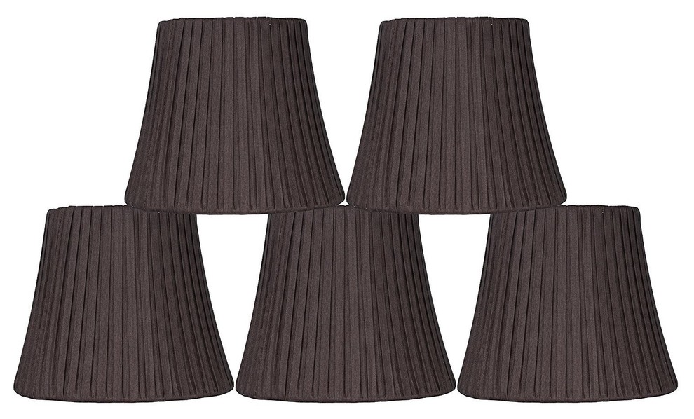 6-inch,Softback,Clip On Urbanest Box Pleated Chandelier Lamp Shade,Off white