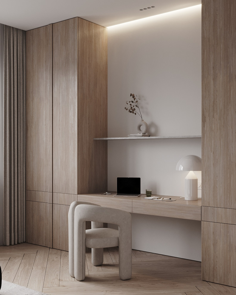 Уютная минималестичная спальня из проекта