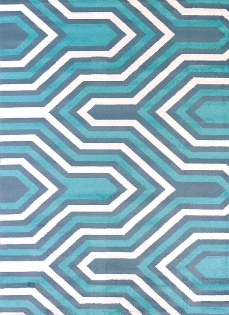 Contemporary Cupola Area Rug in Blue (10 ft. 6 in. L x 7 ft. 10 in. W)