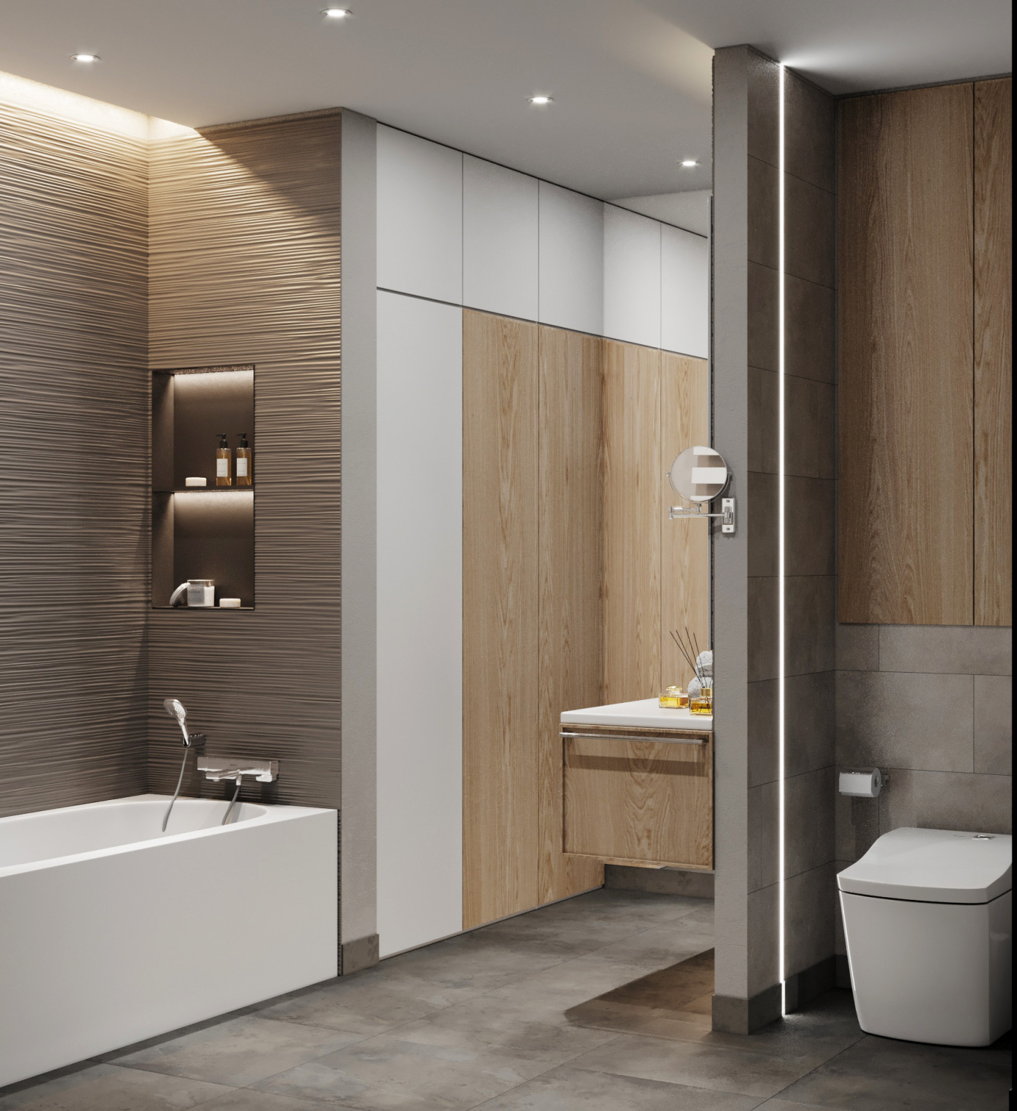 Ванная комната в стиле "сканди"