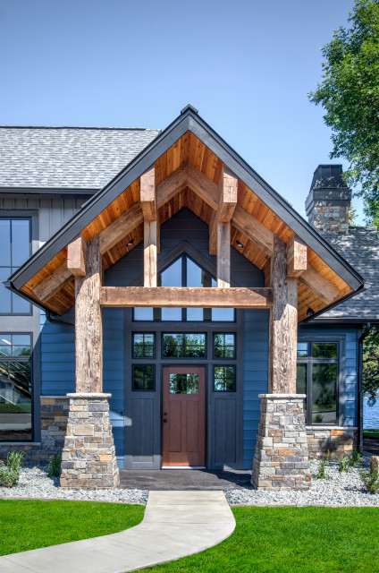 Lake Home rustic-entry