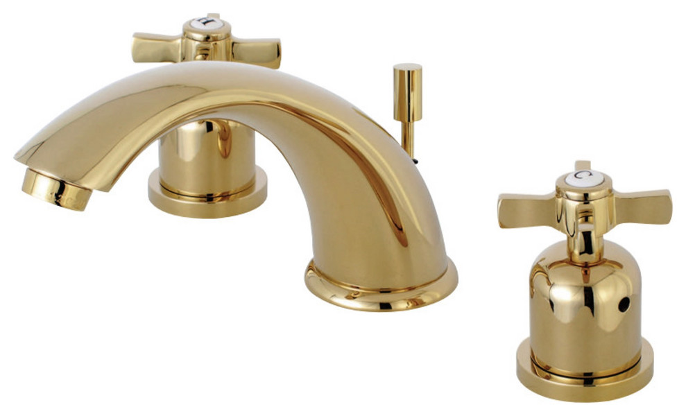 Kingston Brass KB8962ZX 8 in. Widespread Bathroom Faucet, Polished Brass
