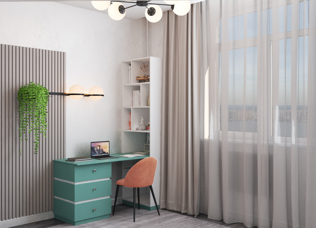 Интерьер двухкомнатной квартиры в ЖК Университетский парк