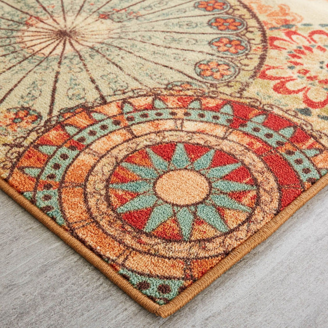Alexa Medallion Multi Rug, 10' x 14' - Contemporary - Outdoor Rugs - by ...