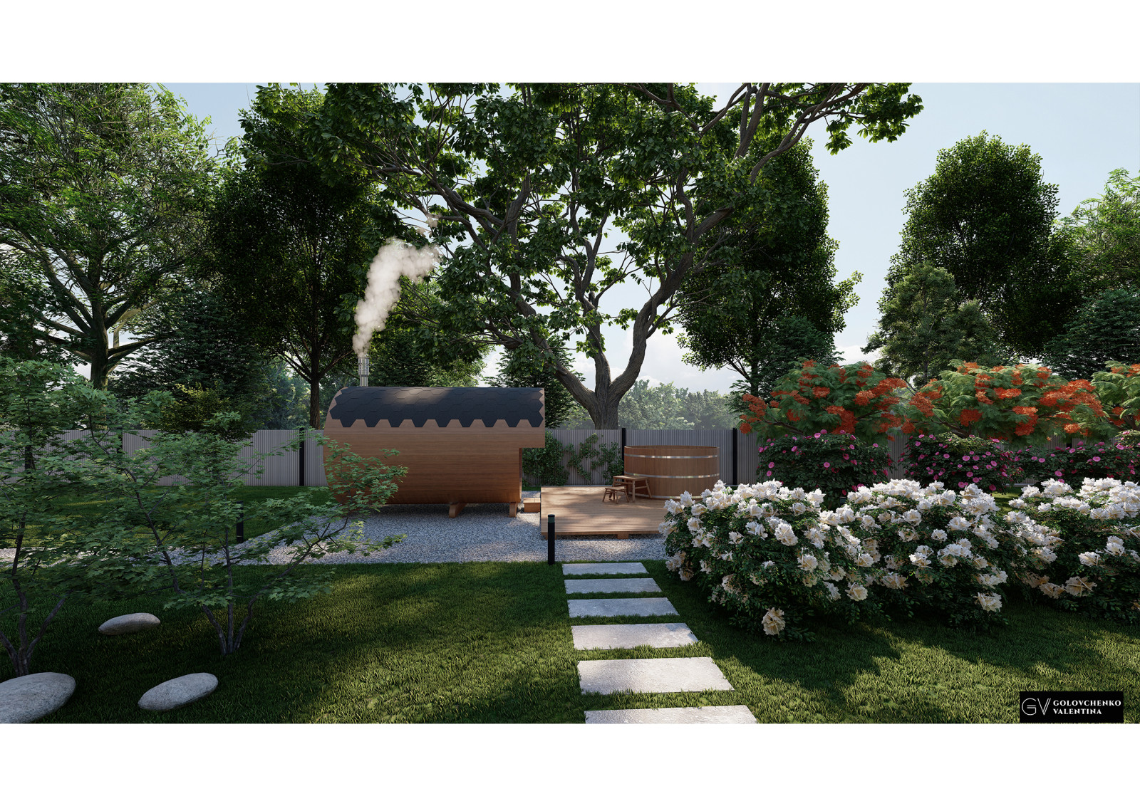 Концептуальный проект ландшафта частного дома