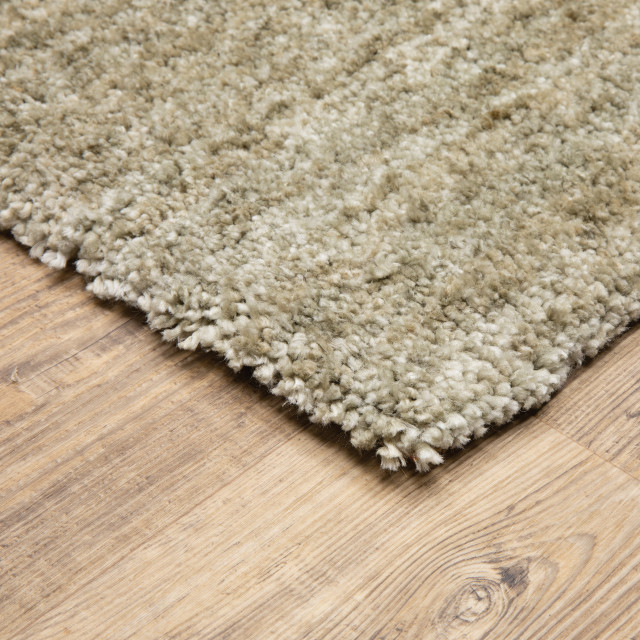 Ashton Distressed Solid Shag Area Rug, 2.3X7.6 Contemporary Hall