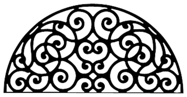 Half Round Iron Wall Art Style 198 Mediterranean Outdoor Half Round Iron Wall Art Style 198