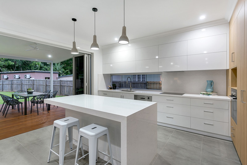 Contemporary kitchen in Cairns.