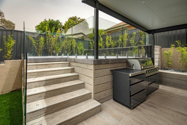 Millboard - Weathered Oak contemporary-terrace