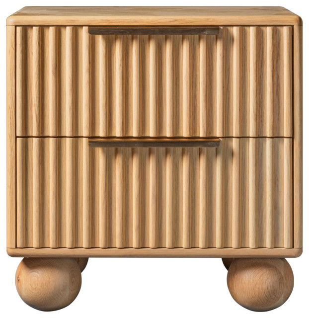 Modrest Winters Modern Natural Oak Nightstand Traditional