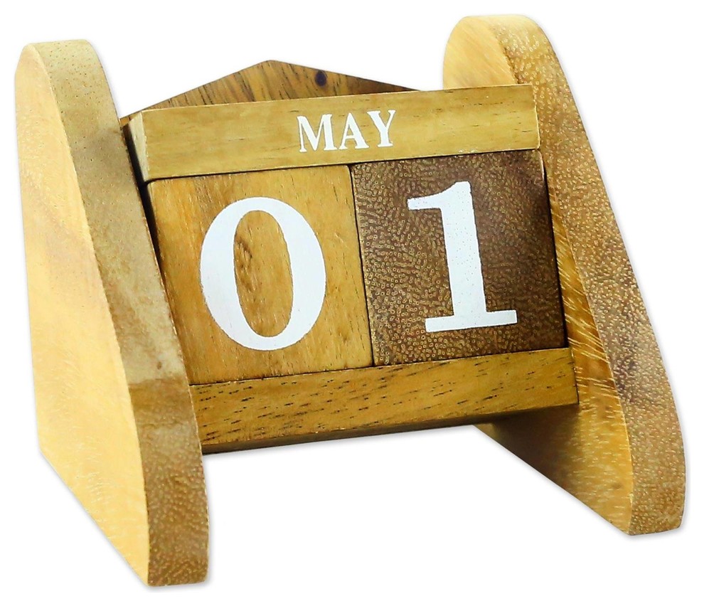 Time Catcher Wood Desk Calendar, Thailand