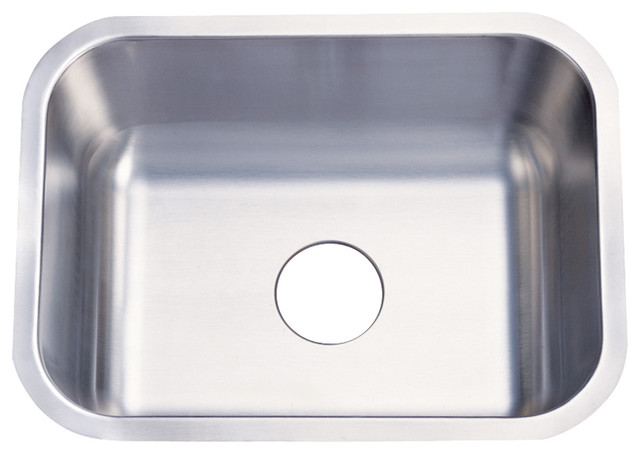 Chicago Stainless Steel Single Bowl Undermount Kitchen Sink Satin Nickel