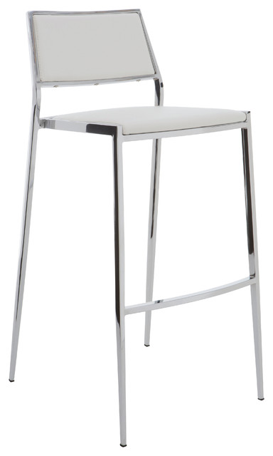 Aaron Vinyl Stool White Bar Height Aaron Vinyl Stool White Bar Height